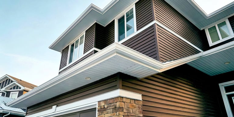 Professional gutter soffit and fascia installation service by EverDrains in Calgary Canada