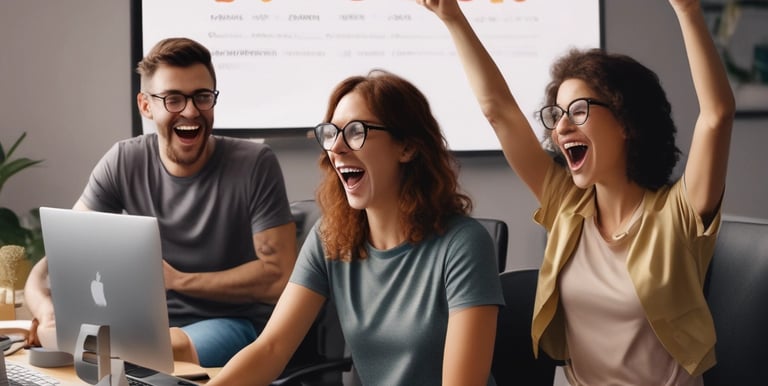 a man standing in front of a large screen in a large auditorium