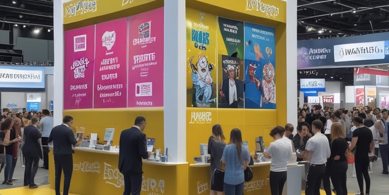 Close-up of hands assembling a custom presskit with branded materials on a wooden table.