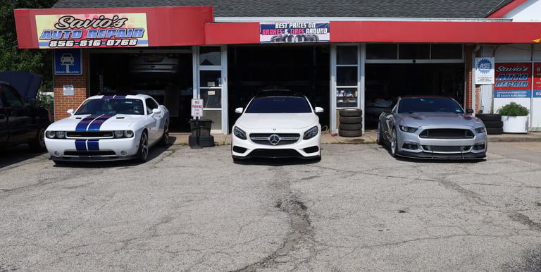 Few of the vehicles that Savios has serviced that day!