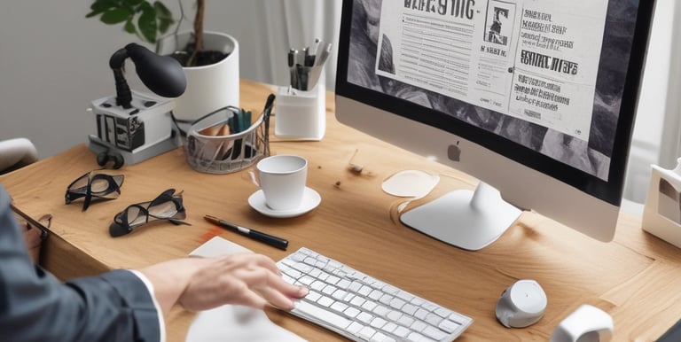 A professional team discussing AI technology in a modern office.
