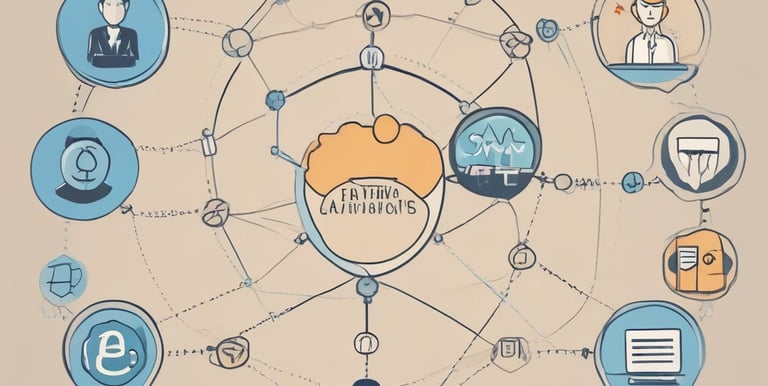 A person is viewing a map with red data points on a computer monitor, likely indicating a geographical distribution. The image has a focus on technology and data analysis.