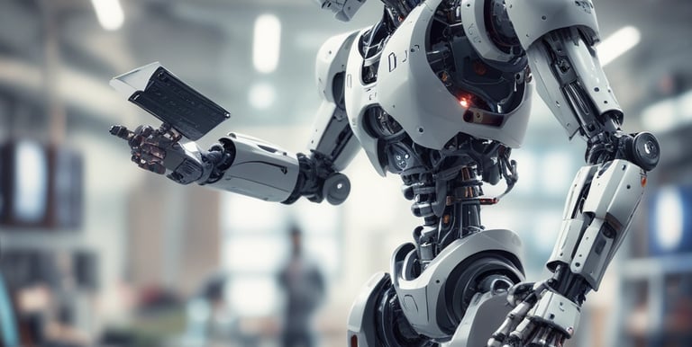 A modern office setting with professionals collaborating on IT solutions.