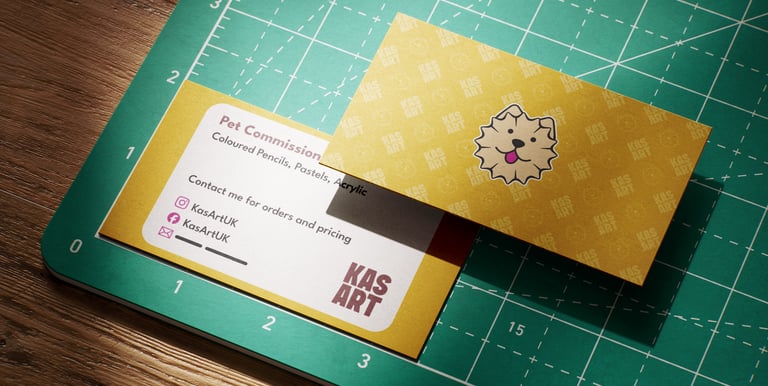 Business card for KAS ART UK