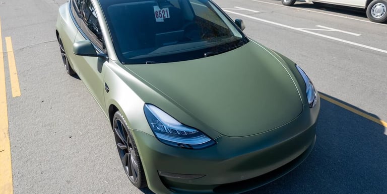 color change vinyl wrap tesla colorado springs