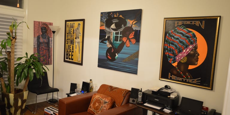 Art Arranged and Installed in a client's home