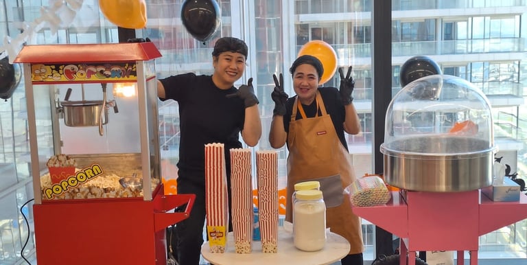 popcorn cart, popcorn cart rental dubai