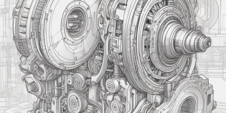Technician using a 3D scanner to capture detailed measurements of a gearbox part.