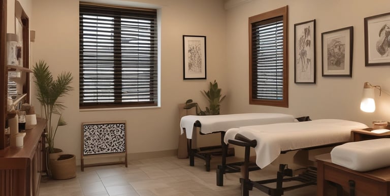 A peaceful yoga session in a tranquil setting.