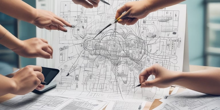 Close-up of hands writing notes during a client meeting in a bright office.