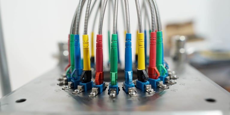 máxima calidad de componentes, fibra pulida, baja atenuación,  marcas de color, multimodo y monomodo