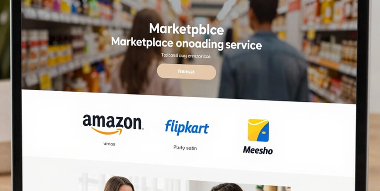 A creative workspace with a laptop showing website code and marketing charts.