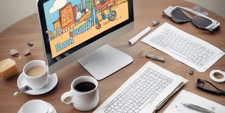 A mannequin is displayed wearing a high-collared grey garment featuring a lengthy paragraph written in bold white text. This text elaborates on a philosophy of universal, boundary-breaking creativity. The neck and upper chest are tucked, emphasizing the text's presentation.