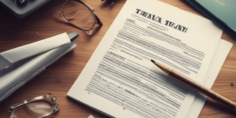 Four men in business attire are engaged in a discussion around a table. One man appears to be explaining something while pointing at some documents in front of them. The others are listening attentively, and one holds a pen and a mobile device. The setting is a plain office environment.