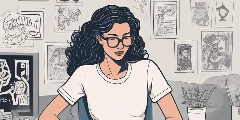 A colorful display of customized t-shirts in various designs.