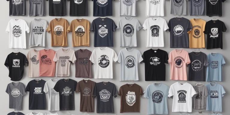 A close-up of a t-shirt printing process showcasing vibrant colors.