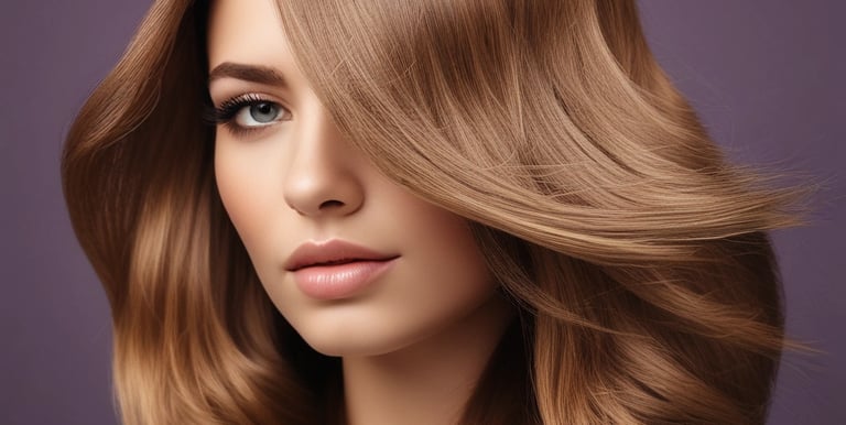 A stylist performing a hair treatment on a client in a luxurious setting.