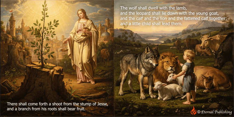 image of Isaiah 11 - stump, peace, justice