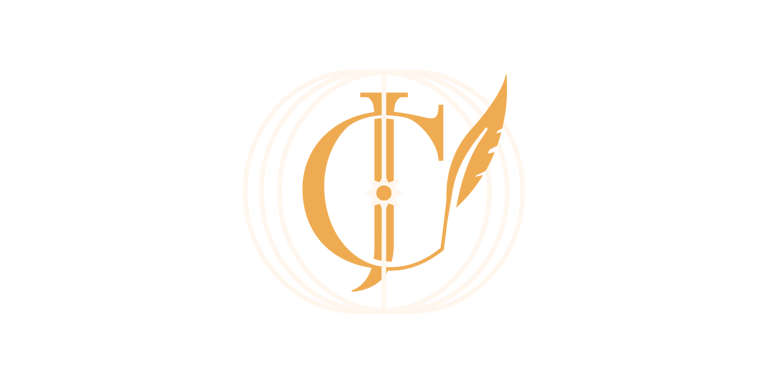 Elegant gold and white monogram logo of Joline Carnage (Author) - Worldarchitect