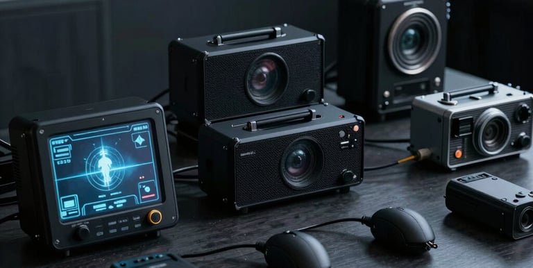 A close-up of a vintage Ouija board glowing softly in candlelight during a nighttime investigation.