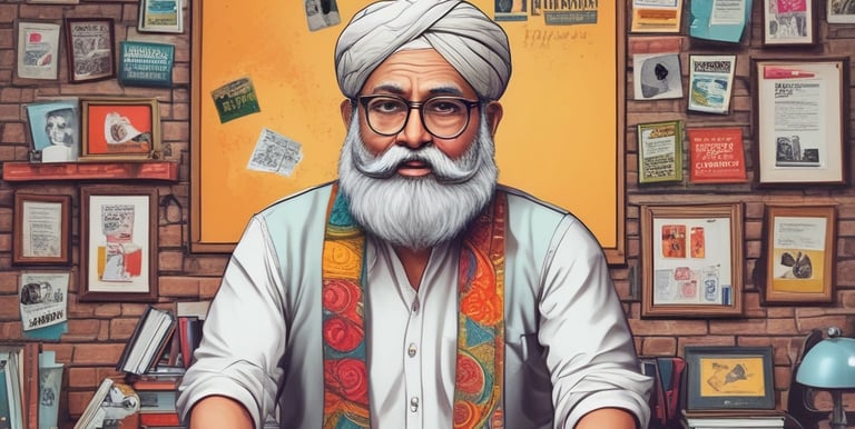 A vibrant team brainstorming meme ideas around a table filled with laptops and coffee cups.