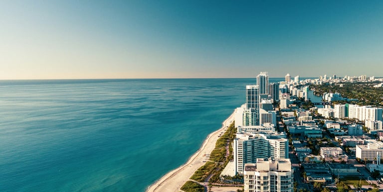 Miami coastline representing access to global private markets
