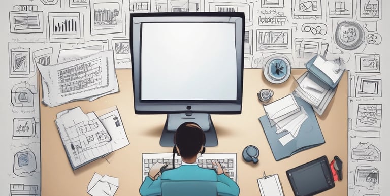 A professional accountant working on financial documents.