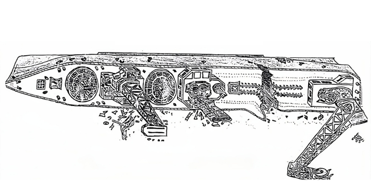 Akitsushima wreck Coron — Japanese seaplane tender lying on its port side with crane visible