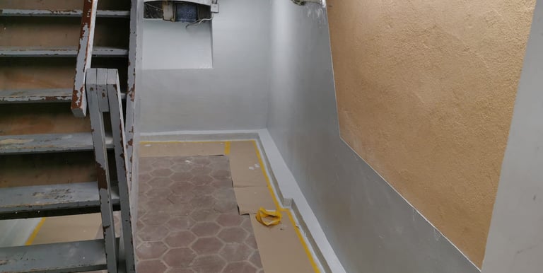 Cantina impermeabilizzata con protezione contro umidità e radon.