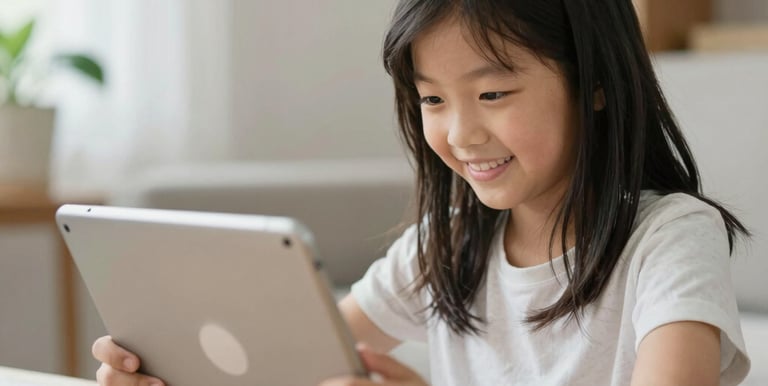 A diverse group of students engaged in an online interactive lesson on laptops.