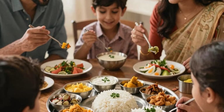as a rich keyword description like: "Eat-N-Joy premium authentic pure vegetarian catering and tiffin