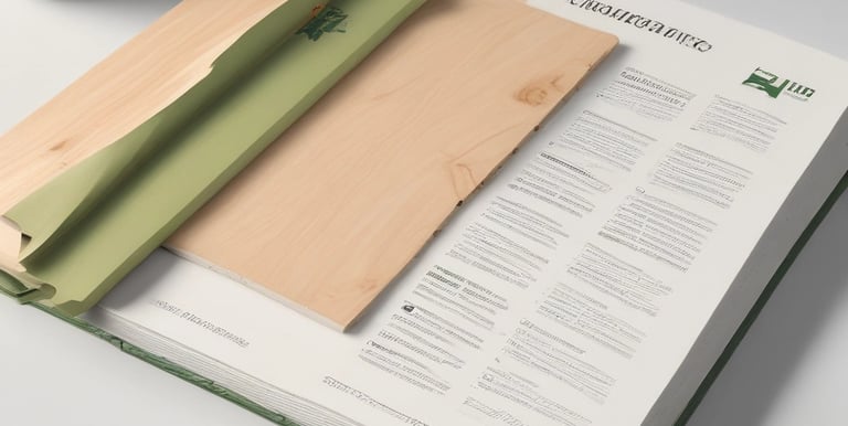 un libro con un marcapáginas de madera y una planta en una maceta