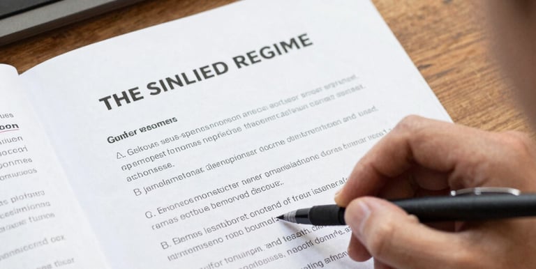 Close-up of hands typing on a laptop keyboard with accounting spreadsheets on the screen.