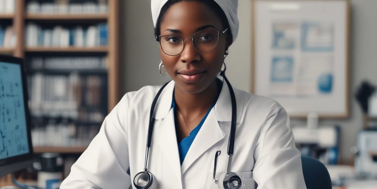 A warm consultation scene between a doctor and patient in a bright medical office.