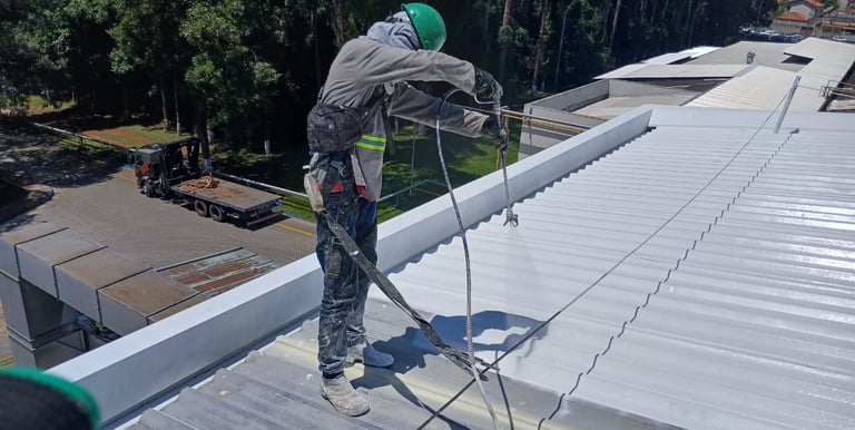 Isolamento térmico telhado industrial