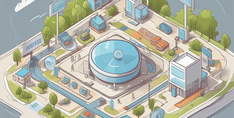 A local shop front with visible signage and customers engaging happily outside.