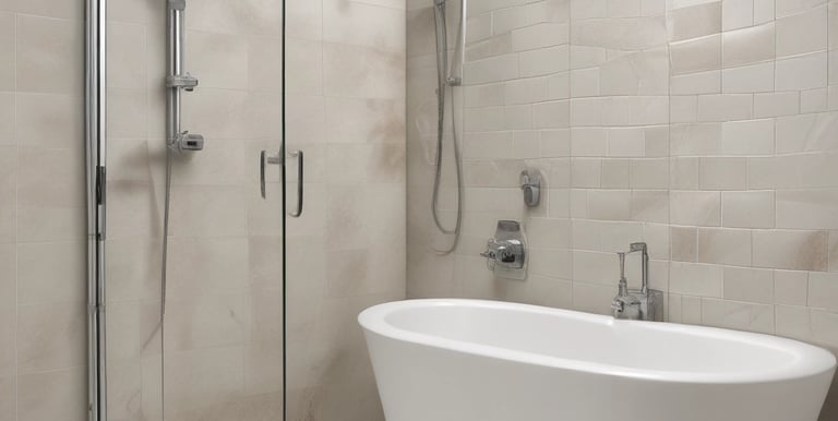 A diligent handyman installing a shelf securely in a modern apartment.