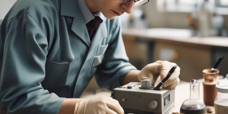 Close-up of soil sample being collected during an infiltration test in the field.