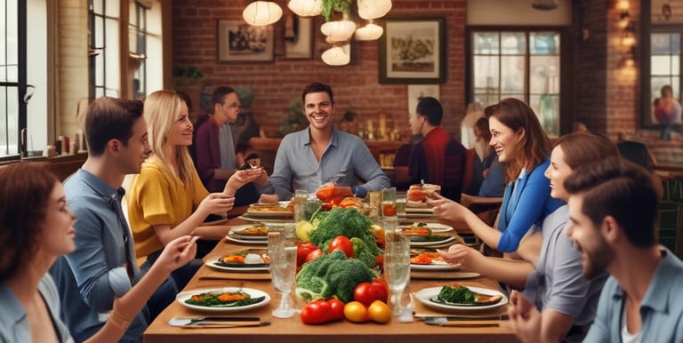 A vibrant assortment of fresh vegetables arranged on a cream background.