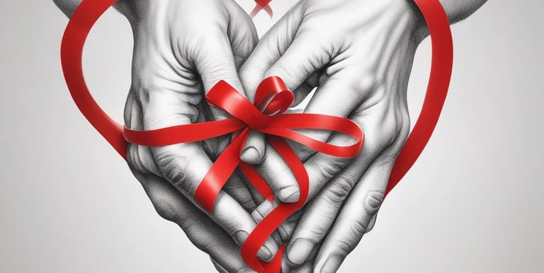 Hands performing a love ritual with rose petals and golden light.