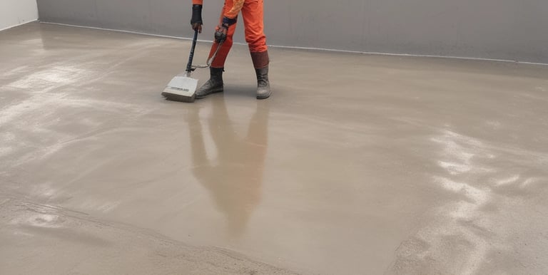 Skilled technician applying waterproofing sealant on a rooftop in Jaipur.