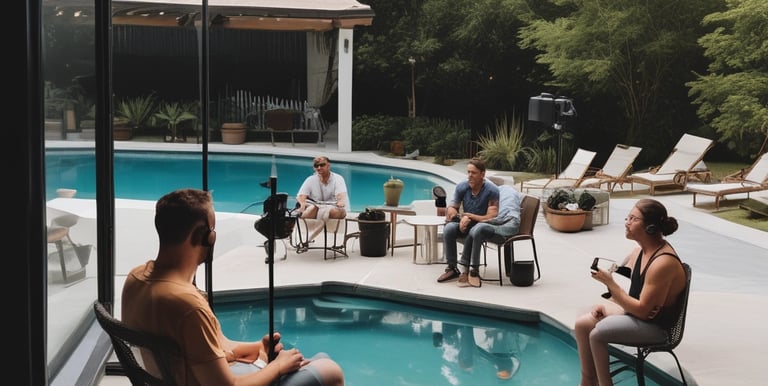 Professional team working on digital marketing strategies in a modern office.