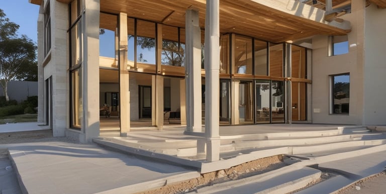 Construction workers collaborating on a modern building site in the Netherlands.