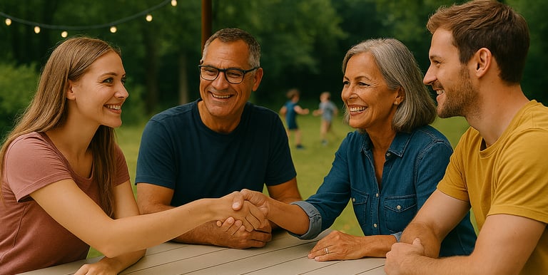 Ouders ontmoeten elkaar bij BuitenBasis in het Schoterbos in Haarlem Noord