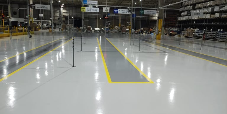 Pintura epoxi com acabamento profissional