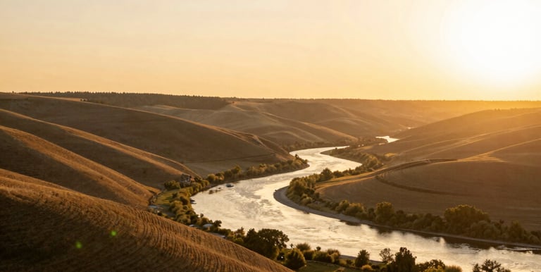 A vibrant worship session with a diverse group singing joyfully under warm golden lights.