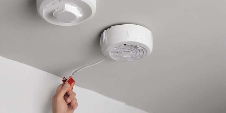 Smoke vents installed on a rooftop with clear blue sky background.