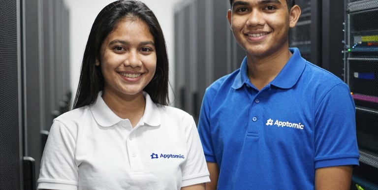 A modern data center with glowing servers symbolizing cloud infrastructure.