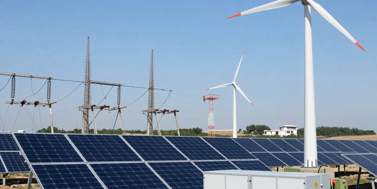 A solar panel installation on a residential rooftop under a bright blue sky.