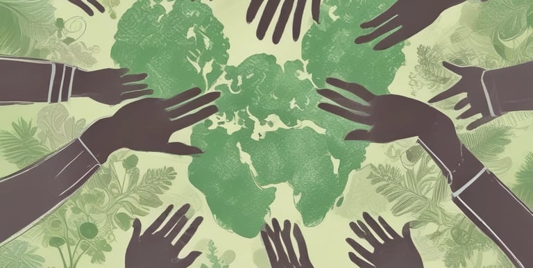 Team collaborating in a modern office environment around a table with documents and laptops.